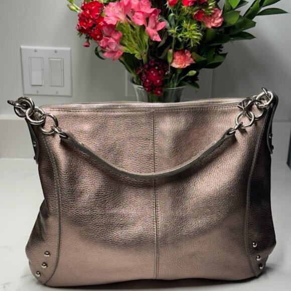 Furla Handbags - Furla Metallic Gold Leather Bag